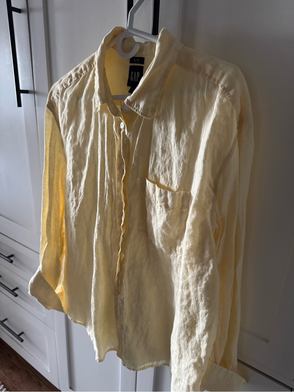 GAP Butter Yellow Linen Shirt